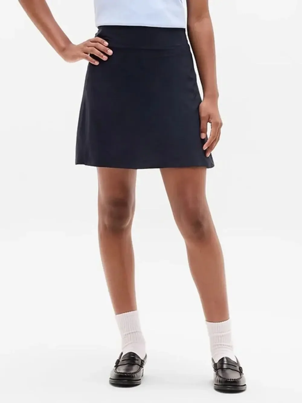 Athleta Girl School Day Skort Navy Blue 537430